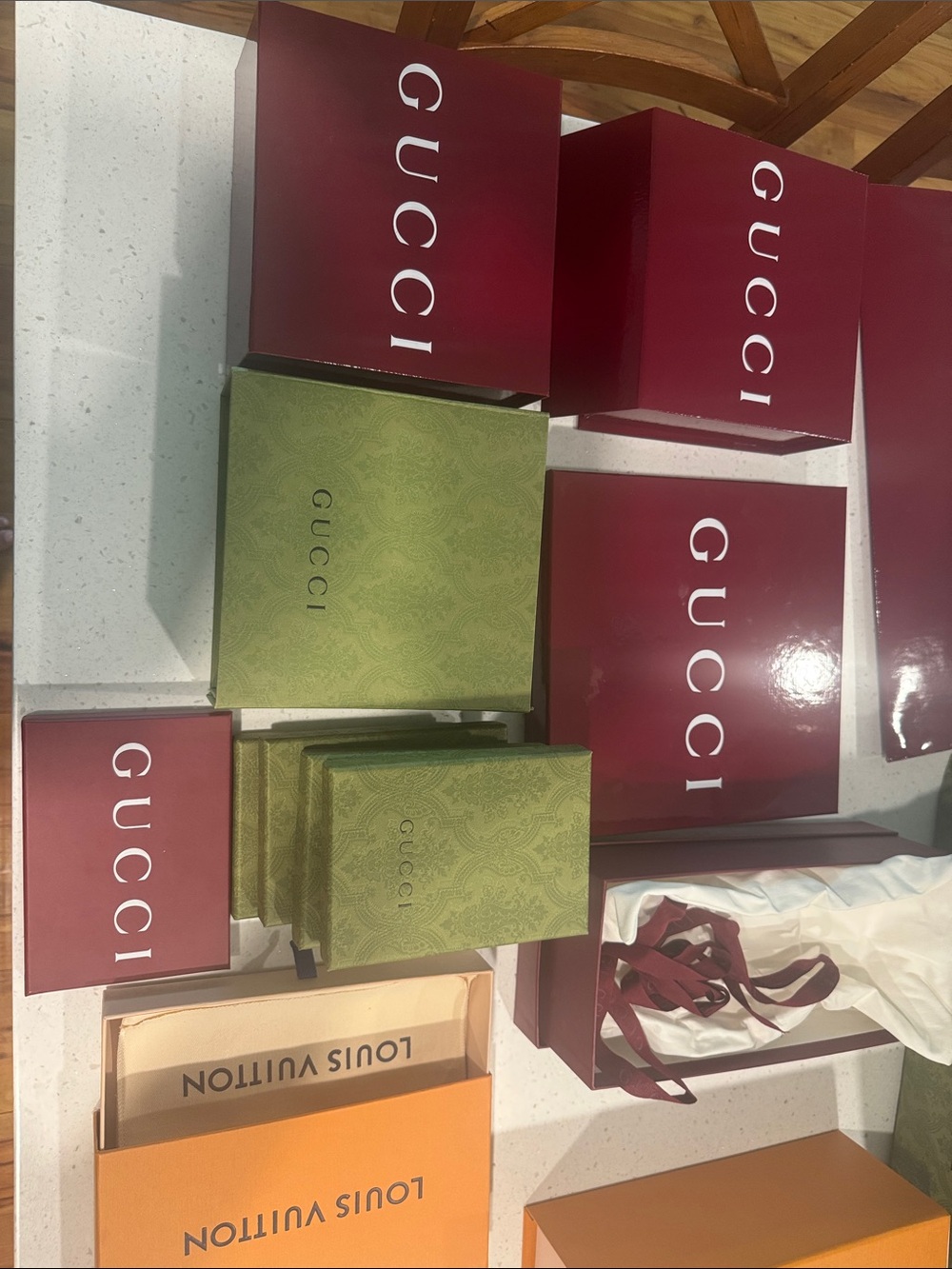 Gucci and LV Gift box assortment